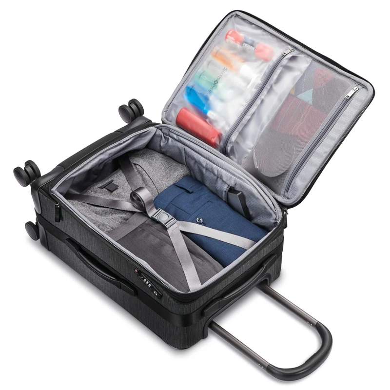 Bagaglio A Mano Samsonite SXK Carry-On Expandable Spinner Black/Silver | QETUSR649