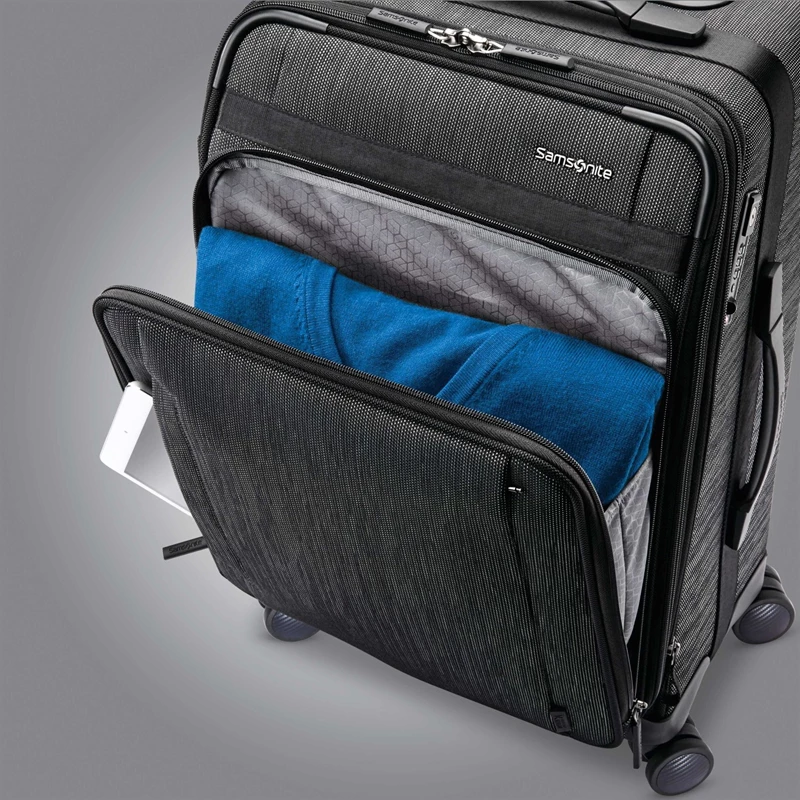 Bagaglio A Mano Samsonite SXK Carry-On Expandable Spinner Black/Silver | QETUSR649