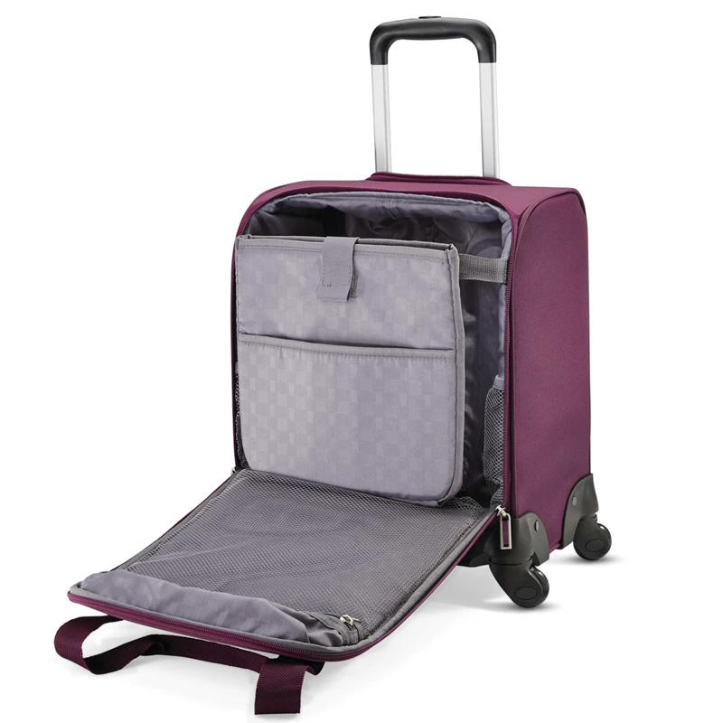Bagaglio A Mano Samsonite Spinner Underseater with USB Port Viola | VRHQOZ421