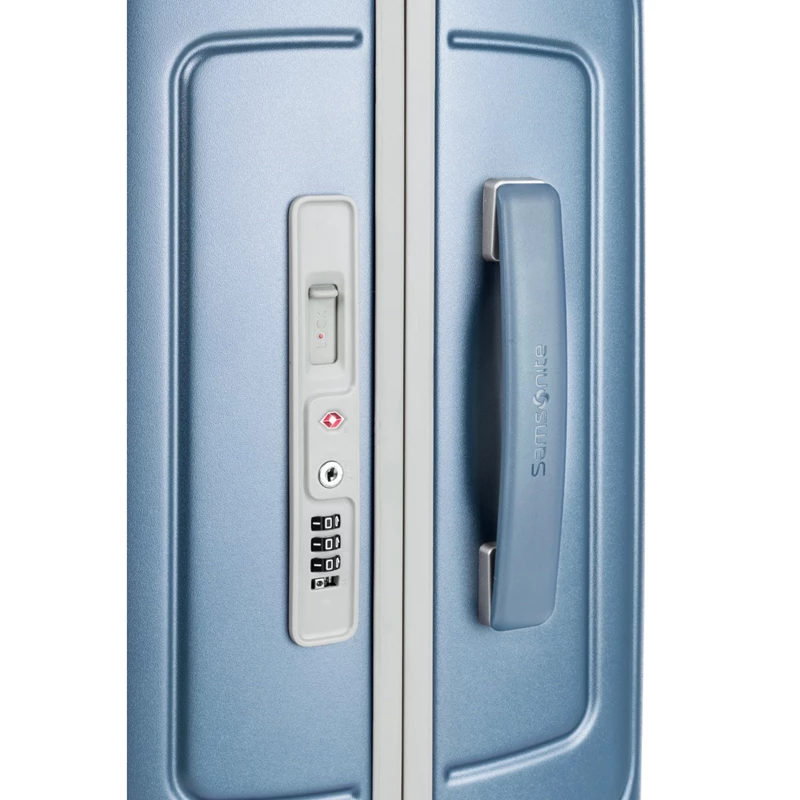 Bagaglio Controllato Samsonite Lite-Frame Checked Spinner Blu | THROAE560