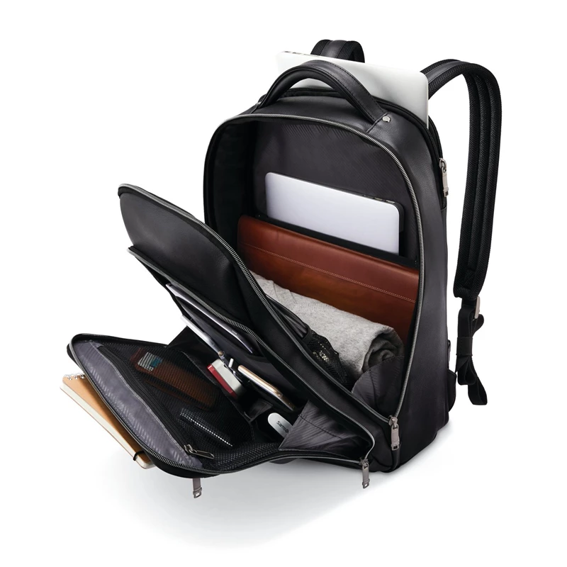 Borse Da Lavoro Samsonite Classiche Pelle Backpack Nere | JUBGIL745