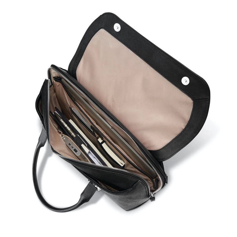 Borse Da Lavoro Samsonite Women's Executive Pelle Convertible Brief Nere | YXHWLO092