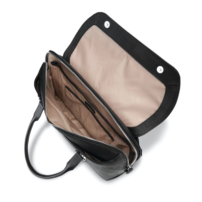 Borse Da Lavoro Samsonite Women's Executive Pelle Convertible Brief Nere | YXHWLO092