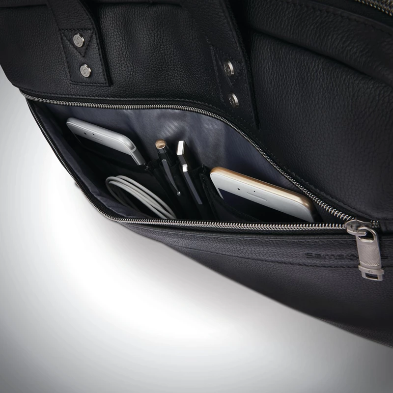 Borse Per Laptop & Valigette Samsonite Classiche Pelle Slim Brief Nere | KEAFMP245