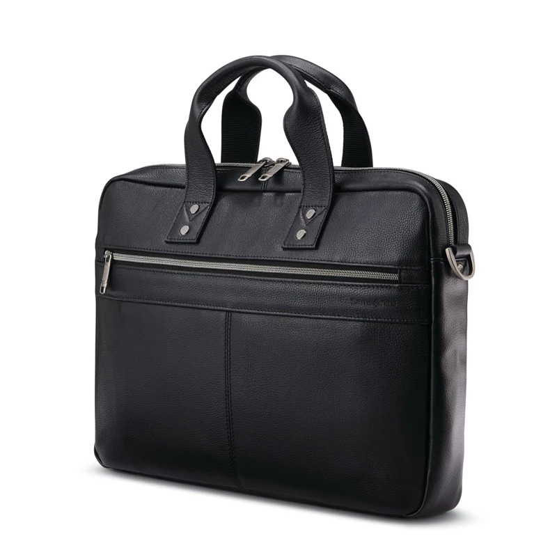Borse Per Laptop & Valigette Samsonite Classiche Pelle Slim Brief Nere | KEAFMP245