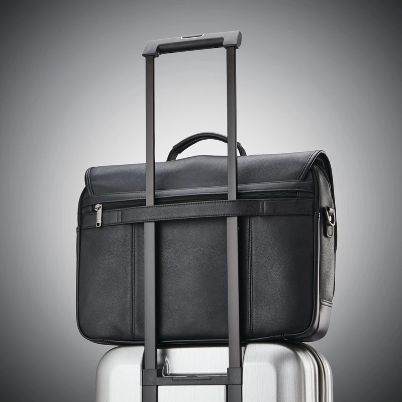 Borse Per Laptop & Valigette Samsonite Classiche Pelle Flapover Nere | KLEZGV729