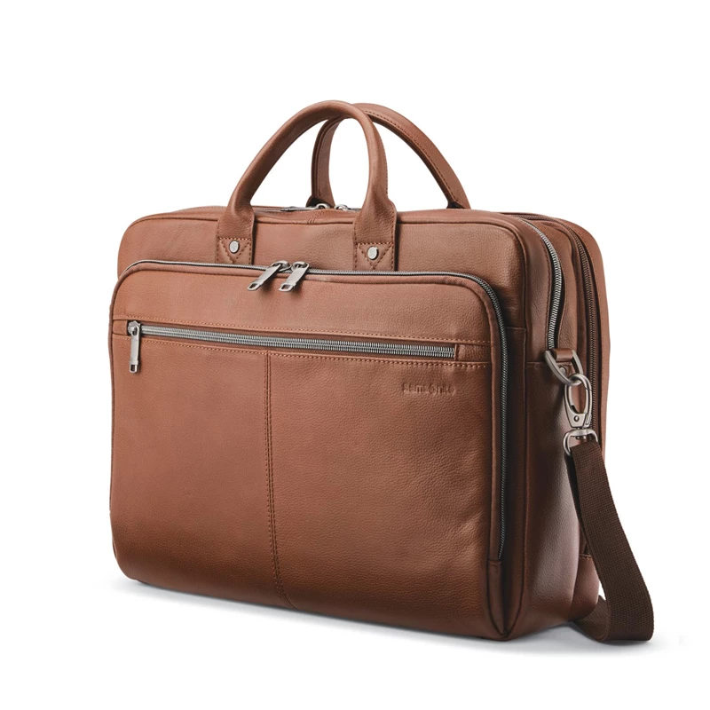 Borse Per Laptop & Valigette Samsonite Classiche Pelle Toploader Cognac | LNWMSZ579