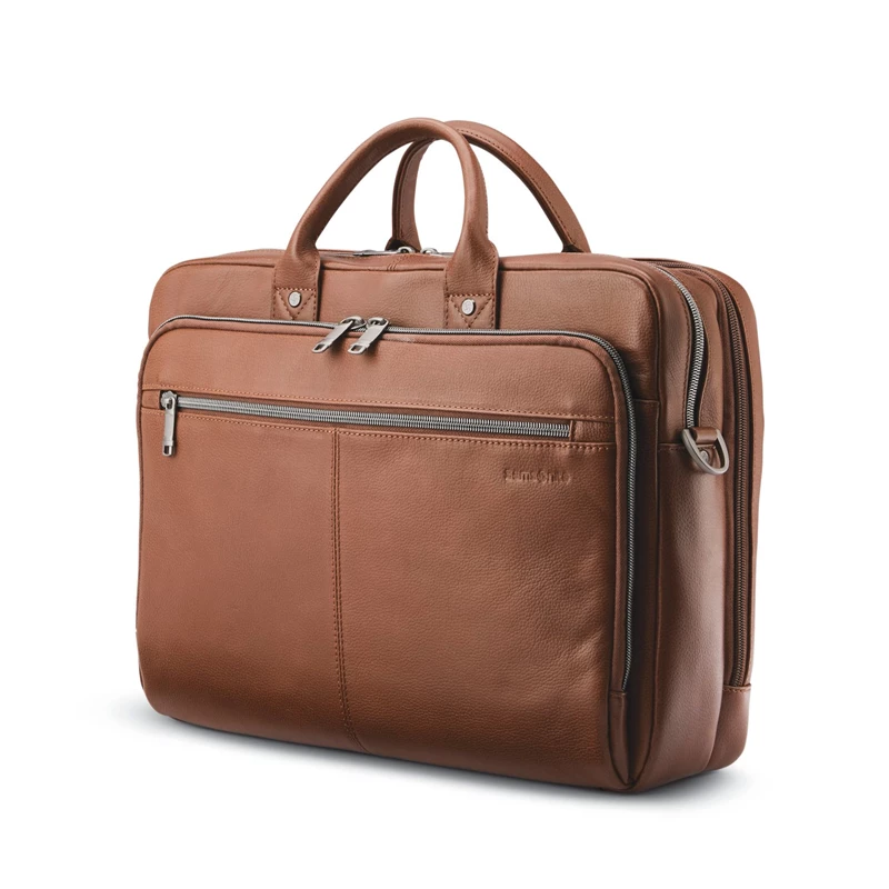 Borse Per Laptop & Valigette Samsonite Classiche Pelle Toploader Cognac | LNWMSZ579