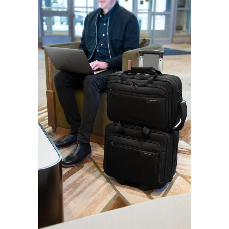 Cartelle Con Ruote Samsonite Classiche Business 2.0 Wheeled Business Case Nere | UDKVLZ093
