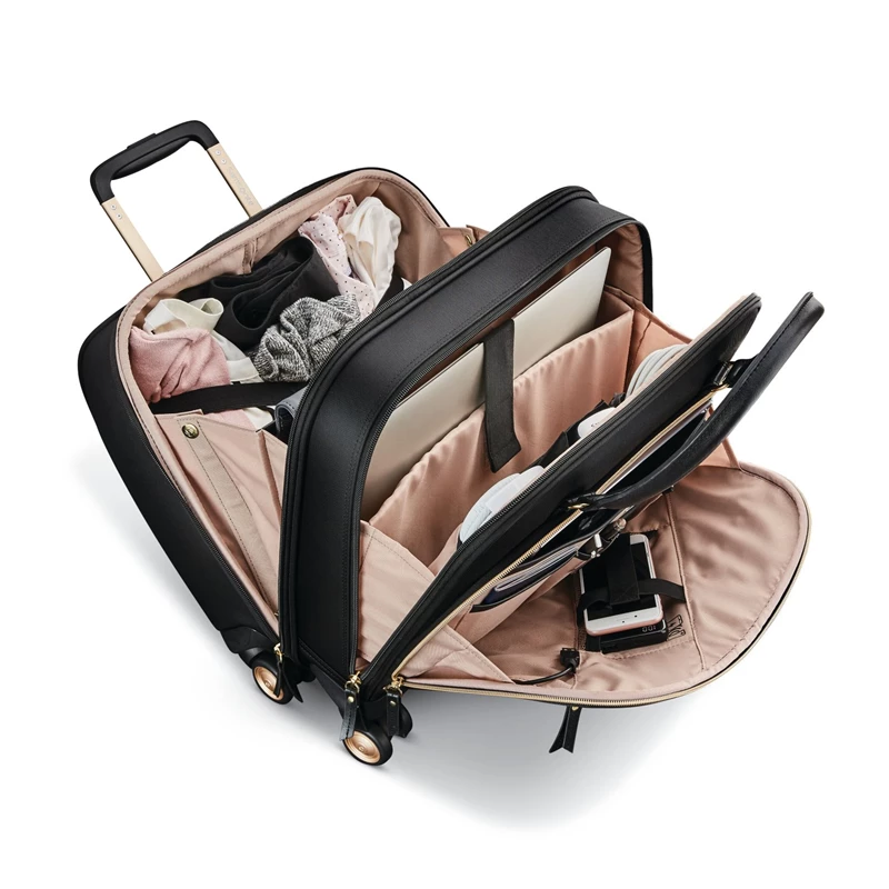 Cartelle Con Ruote Samsonite Mobile Solution Spinner Mobile Office Nere | ABIQZH109