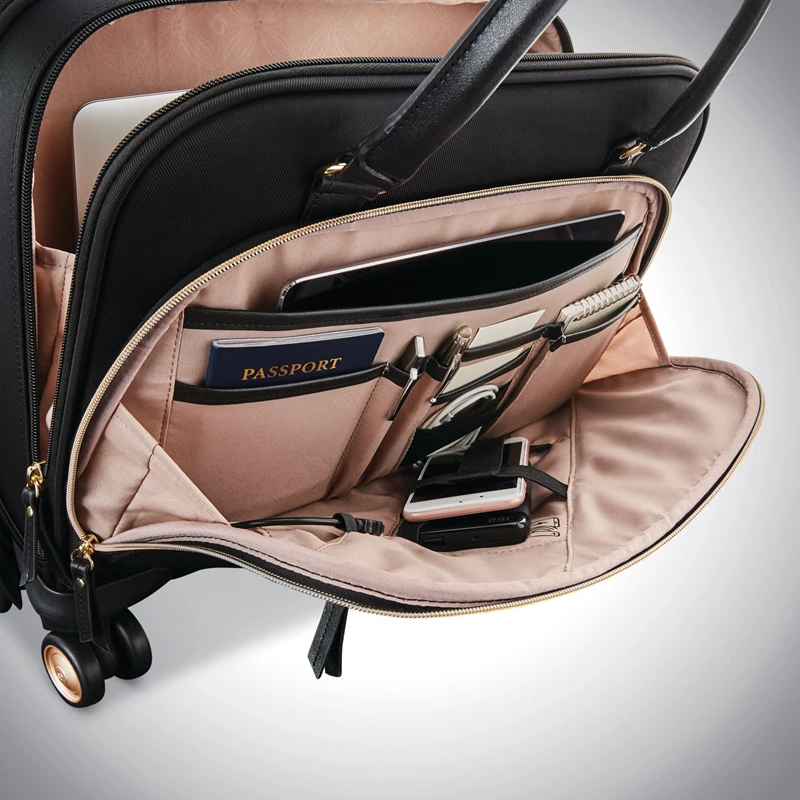 Cartelle Con Ruote Samsonite Mobile Solution Spinner Mobile Office Nere | ABIQZH109