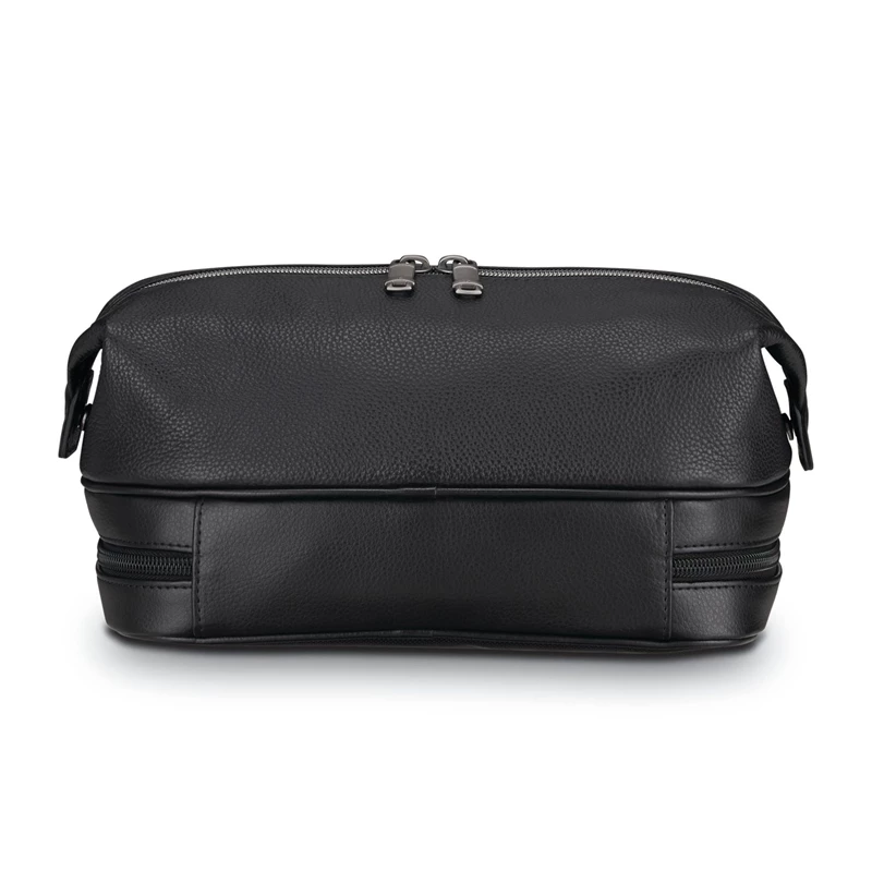 Kit Da Toilette & Cosmetici Samsonite Classiche Pelle Zip Bottom Travel Kit Nere | FSUVNP654