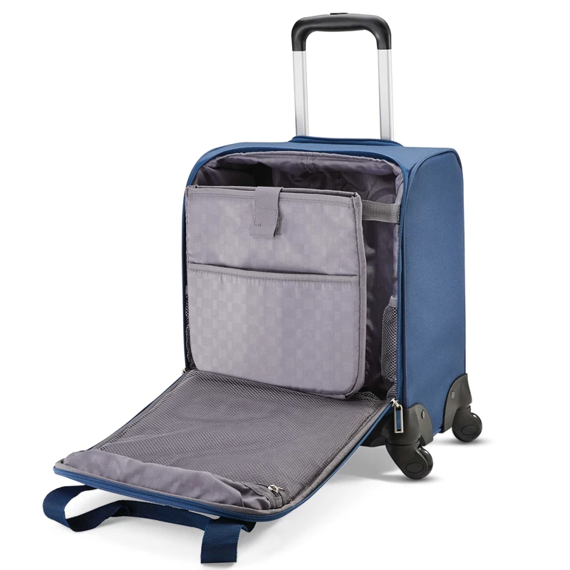 Underseat Valigie Samsonite Spinner Underseater with USB Port Nere Nere Bianche | QNOKUG285