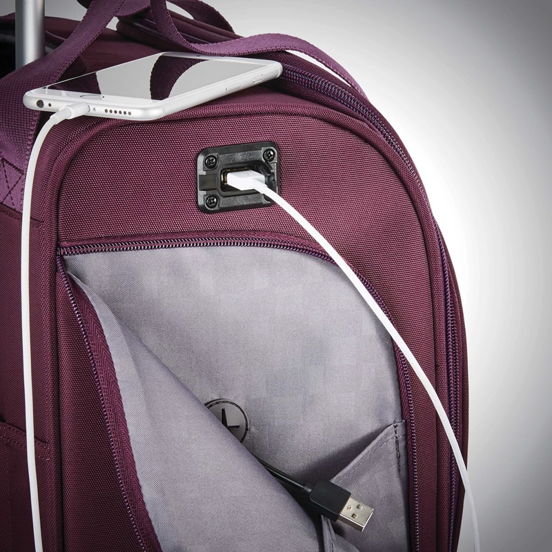 Underseat Valigie Samsonite Spinner Underseater with USB Port Beige Chiaro Grigie | YRMSID350