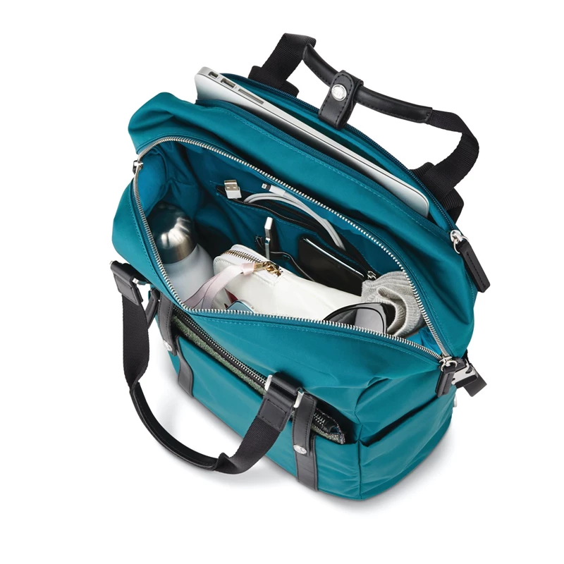 Zaino Laptop Samsonite Samsonite & Sarah Jessica Parker: The Carried Away Convertible Teal/Black Glitter Glow | NFAXYQ321