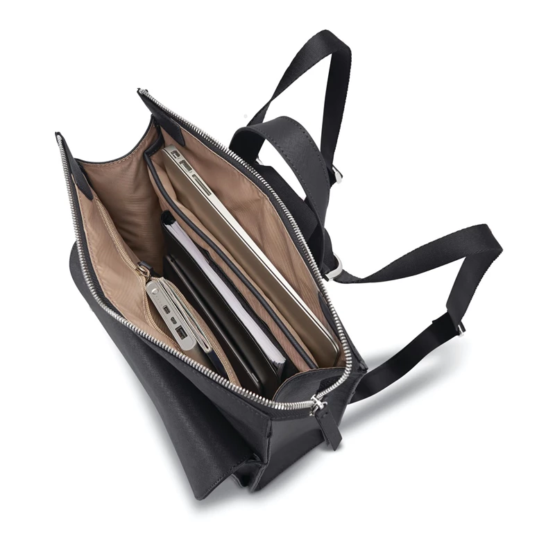 Zaino Laptop Samsonite Women's Executive Pelle Convertible Backpack Nere | FVPMCQ257