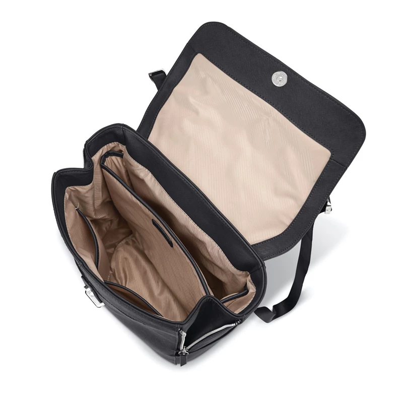 Zaino Laptop Samsonite Women's Executive Pelle Flap Backpack Nere | MRQHDB568