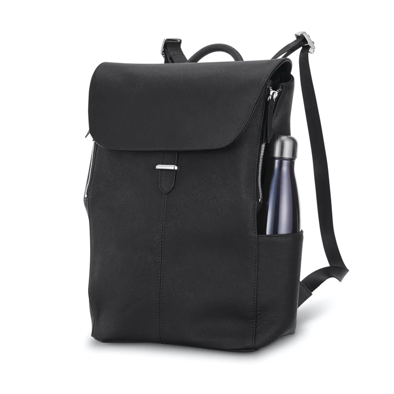 Zaino Laptop Samsonite Women's Executive Pelle Flap Backpack Nere | MRQHDB568