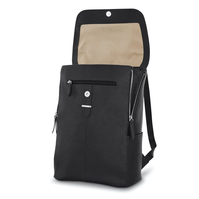Zaino Laptop Samsonite Women's Executive Pelle Flap Backpack Nere | MRQHDB568