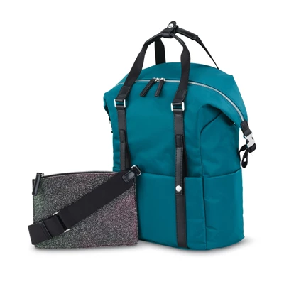 Zaino Laptop Samsonite Samsonite & Sarah Jessica Parker: The Carried Away Convertible Teal/Black Glitter Glow | NFAXYQ321